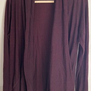 August Mist Medium Burgundy Open Front Cardigan from Stitch Fix